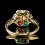 Dearest Gemstone Sentiment Cluster Ring 9Ct Gold