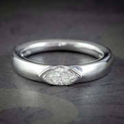 Diamond Band Eternity Ring 18ct White Gold 0.60ct Marquise Diamond