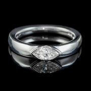 Vintage Diamond Band Eternity Ring 18ct White Gold 0.60ct Marquise Diamond