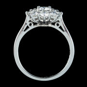 Vintage Diamond Cluster Engagement Ring Platinum 1.30ct Of Diamond