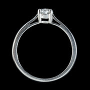 Edwardian Style Diamond Solitaire Engagement Ring 18ct White Gold 0.75ct Diamond