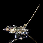 Diamond Pearl Ruby Bee Brooch