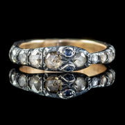 Diamond Snake Eternity Ring 18ct Gold Silver 2ct Of Diamond Sapphire Eyes