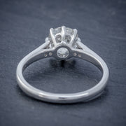 Edwardian Style Diamond Solitaire Engagement Ring Platinum 1.24Ct Old Cut Diamond Cert