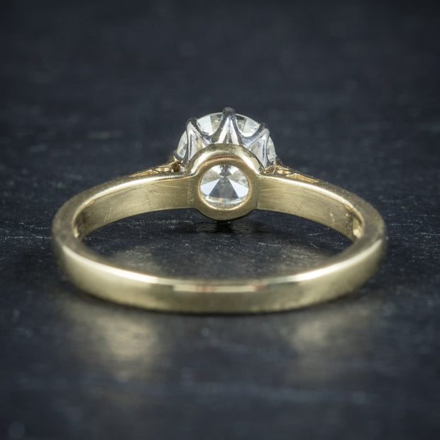 Diamond Solitaire Engagement Ring 18Ct Gold Dated London 1991