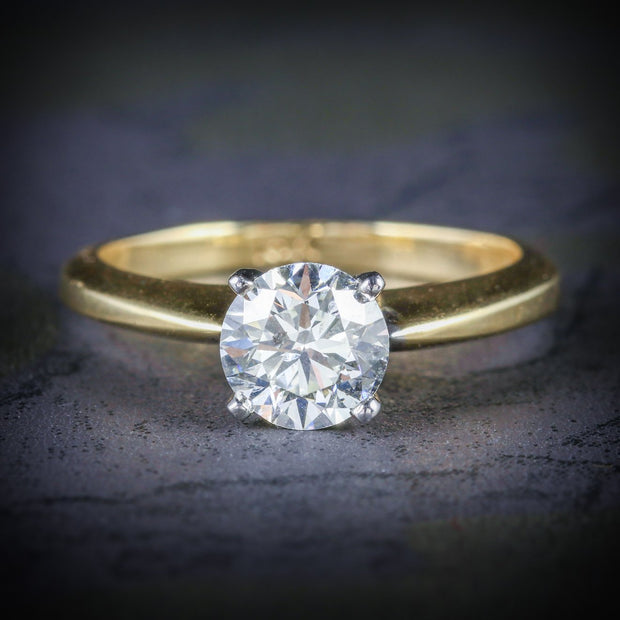 Diamond Solitaire Ring 18Ct Gold Engagement Ring