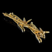 Victorian Style Diamond Hare Brooch 18Ct Gold Silver Pin