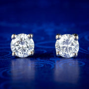 Diamond Solitaire Stud Earrings 18ct Gold 0.64ct Total