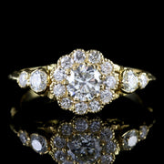 Diamond Cluster Ring 18Ct Yellow Gold Engagement Ring