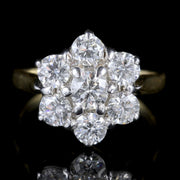 Diamond Daisy Ring 18Ct Gold Engagement Ring