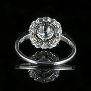 Diamond Engagement Cluster Ring 18Ct White Gold 1.60Ct Diamond