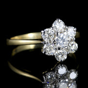 Diamond Flower Ring Engagement Ring 18Ct Gold