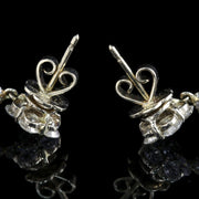 Diamond Pearl Earrings Fabulous Long Earrings Circa 1950 4Ct Of Diamonds