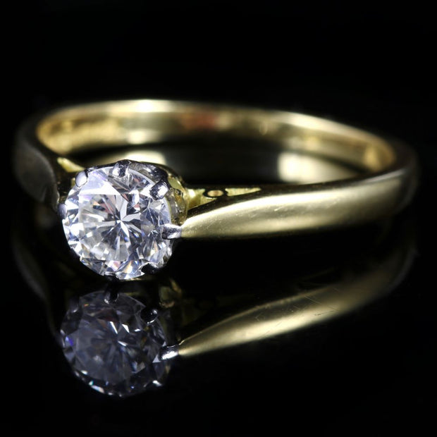 Diamond Solitaire Engagement Ring 18Ct Gold 0.70Ct Vs1 Dated 1977