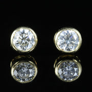 Diamond Stud Earrings 18Ct Yellow Gold 1Ct Diamond