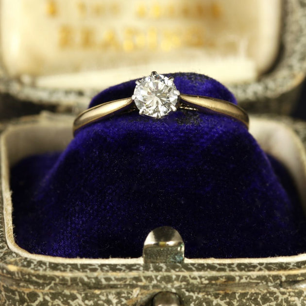 Antique Edwardian Diamond Solitaire Ring Circa 1901 – Laurelle Antique ...