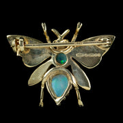 Edwardian Style Bee Brooch Opal Pearl Ruby Dated 1989
