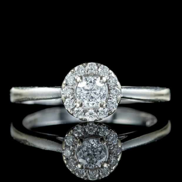 Edwardian Style Diamond Cluster Ring 0.35ct Of Diamond