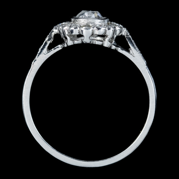 Edwardian Style Diamond Cluster Ring 1.80ct Of Diamond