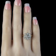 Edwardian Style Diamond Daisy Ring 1ct Of Diamond Millennium Dated 2000