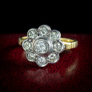 Edwardian Style Diamond Daisy Ring 1ct Of Diamond Millennium Dated 2000