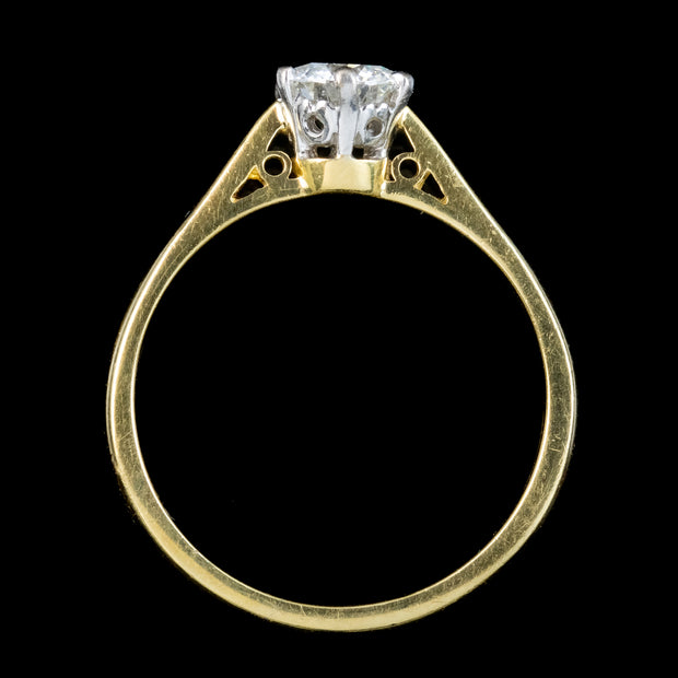 Edwardian Style Diamond Solitaire Ring 0.75ct Diamond 