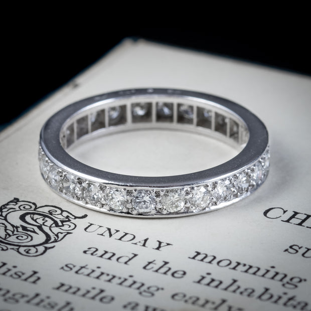Edwardian Style Full Diamond Eternity Ring 2.10ct Of Diamond