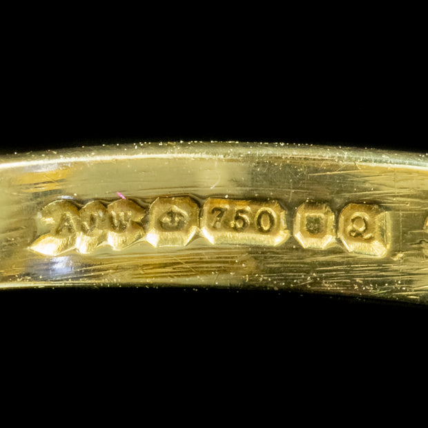 Edwardian Style Sapphire Diamond Trilogy Ring Dated 1990