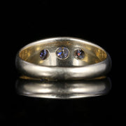 Edwardian Old Cut Diamond Trilogy Ring 18Ct Gold Dated 1911