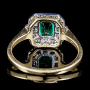 Emerald Diamond Engagement Ring 18Ct Gold
