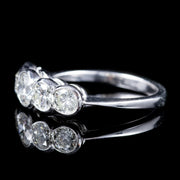 Five Stone Diamond Ring Platinum 1.80Ct Of Diamond