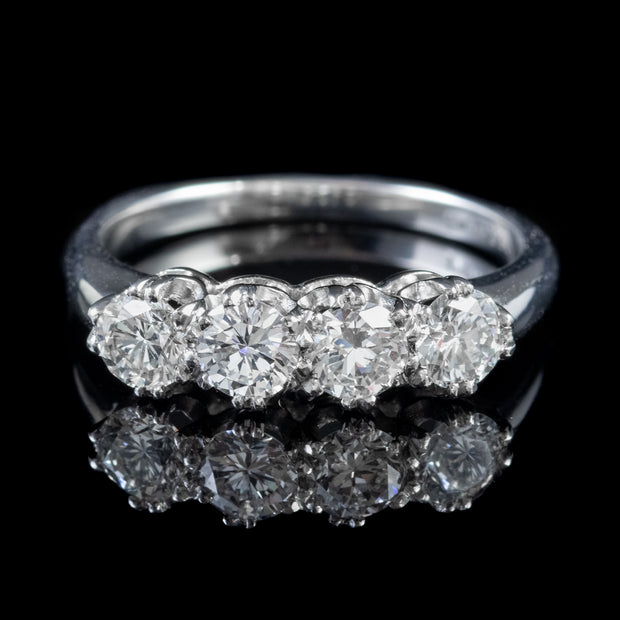 Vintage Four Stone Diamond Ring front