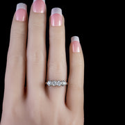 Vintage Four Stone Diamond Ring hand