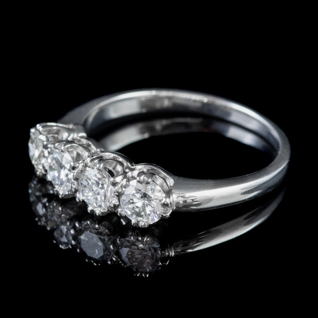 Vintage Four Stone Diamond Ring side
