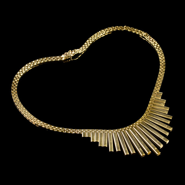 Gold Cleopatra Necklace 9Ct Yellow Gold Dated 1990