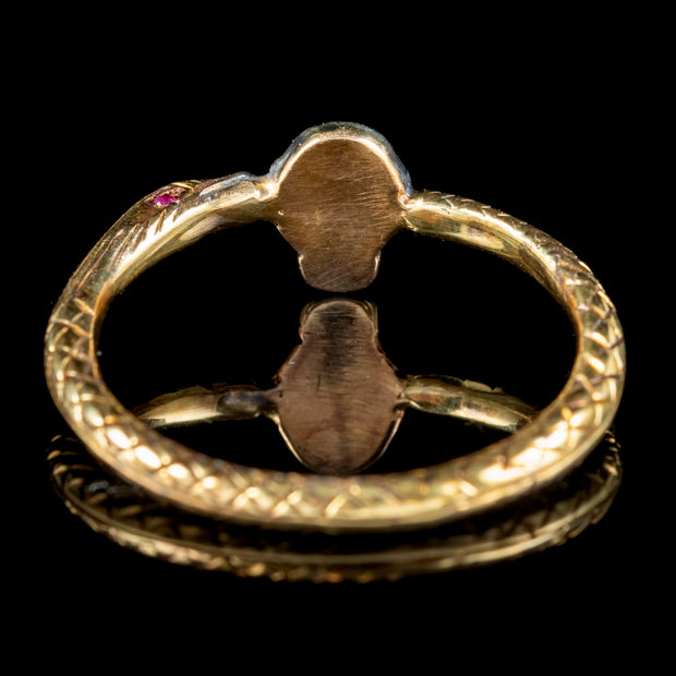 Georgian Style Memento Mori Diamond Skull Ring 