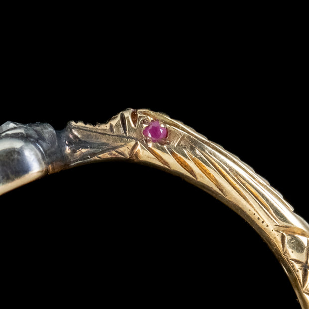 Georgian Style Memento Mori Diamond Skull Ring 