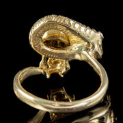 Georgian Style Memento Mori Ruby Diamond Snake And Skull Ring 