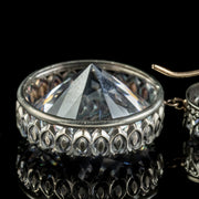 Georgian Style Paste Drop Earrings Silver