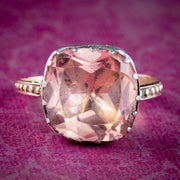 Georgian Style Pink Paste Solitaire Ring 