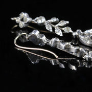 Georgian Long Paste Silver Earrings