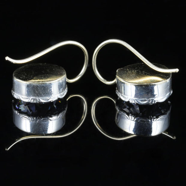 Georgian Paste Gold And Silver Earrings 18Ct Gold