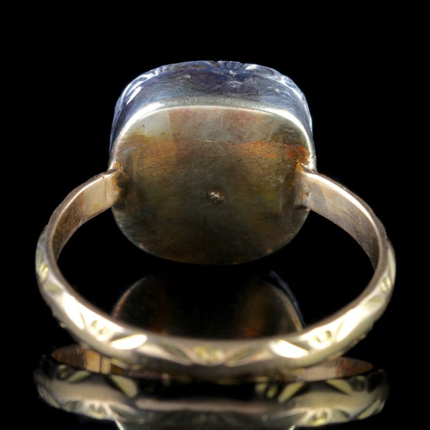 Georgian Paste Ring 18Ct Gold Silver