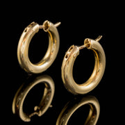 Gold Hoop Earrings 18Ct Yellow Gold