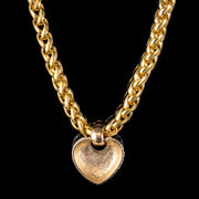Victorian Style Heart Pendant Palma Chain Necklace front2