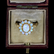Opal Ring 18Ct Gold Silver Ring