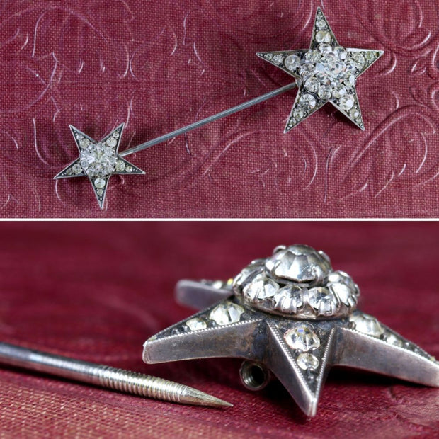 Antique Victorian Star Jabot Paste Pin Circa 1900
