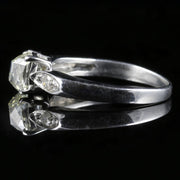Art Deco 1.27Ct Old Cushion Cut Diamond Platinum Ring