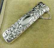 Ornate Engraved Silver Needle Case