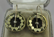 Georgian Silver/ Gold Cut Steel Earrings - C 1790